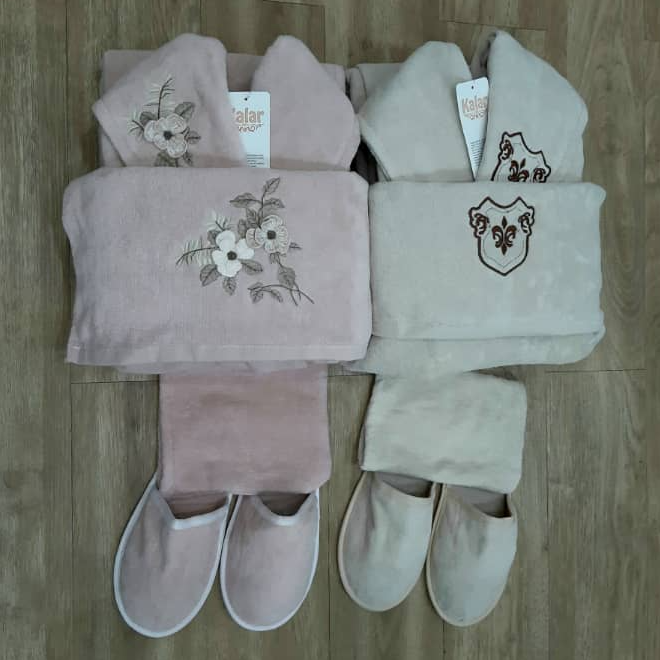 ست حوله جهیزیه اقتصادی 8 تکه عروس و داماد